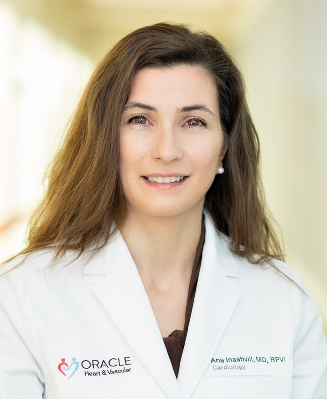 Portrait of Ana Inashvili, MD, cardiologist at Oracle Heart and Vascular